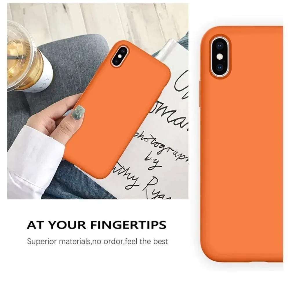 GUAGUA compatible with iPhone XS/X case 5.8 inch liquid silicone, soft gel